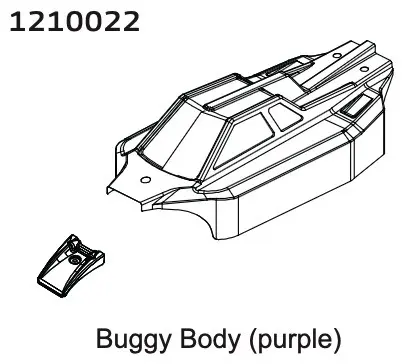 PVC Buggy Shell - purple + Stickers