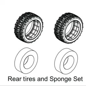 Rear Tire & Sponge Set - Buggy (2)