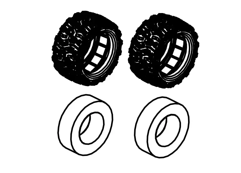 Tires & Sponge Set (2)