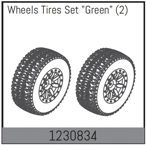 Wheel Set 110x45mm - Green (2)
