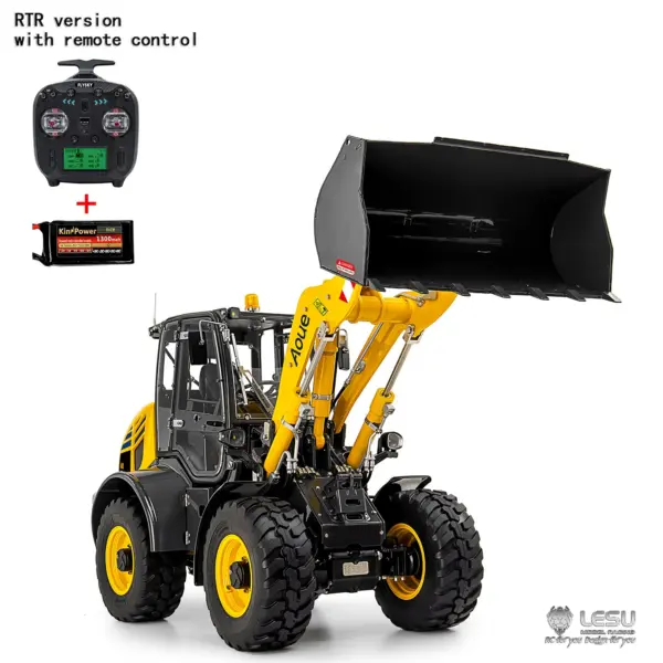 Metal LESU 1/14 RC Loader Aoue WA100M-8 4X4 RTR Hydraulic Remote Control Construction Vehicle Axle Lock Sound Light ST8 Radio