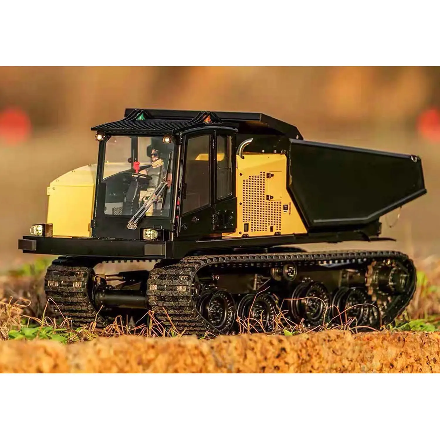 Super Frog T14R Panther RTR 1/14 RC Hydraulic Crawler Dump Truck Remote Control Metal Tracked Tipper Frsky X14 Radio Battery