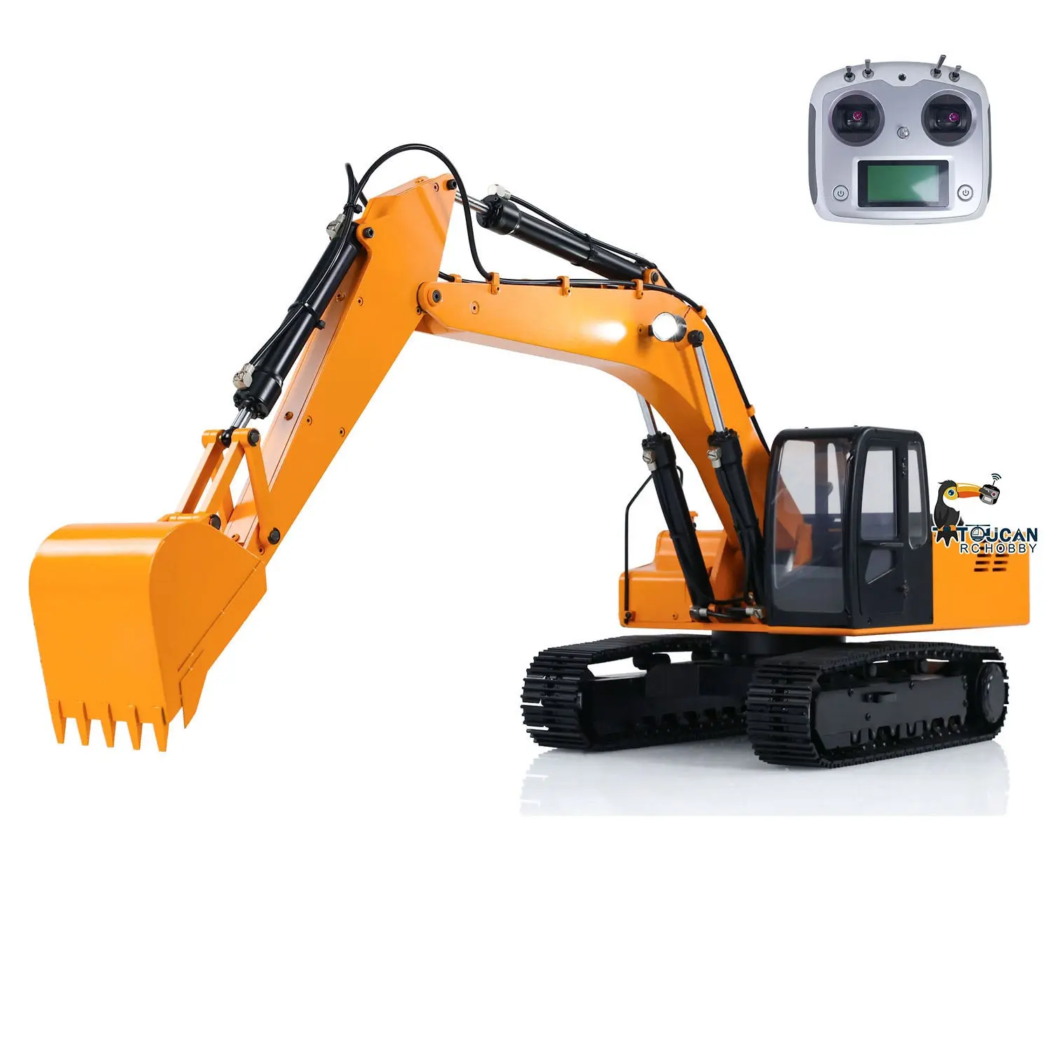 JDMODEL 1/12 Hydraulic Excavator 4200XL Metal Digger Construction Vehicles RC Hobby Grade Truck Tripper Bucket Pump Tube Tracks Radio
