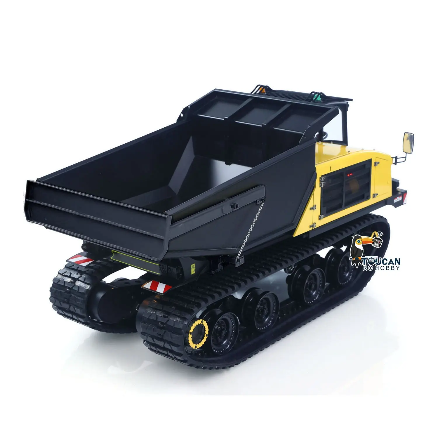 Super Frog 1/14 RC Hydraulic Crawler Dumper Truck T14R RTR Radio Controlled Metal Tracked Tipper Hydraulic Construction Vehicles Frsky X14 Light Electric Wiper