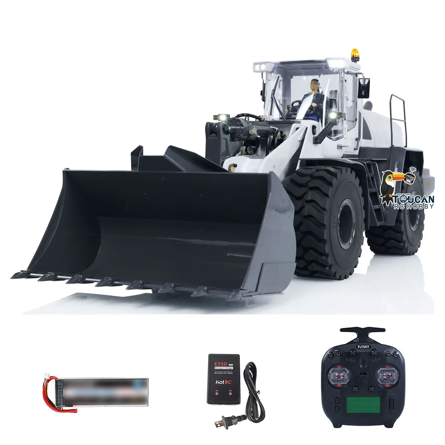 1/14 XDRC 580 RC Loader for Adult Metal Remote Control Wheeled Hydraulic Construction Car Simulation Vehicle RTR Hobby Model ST8 Radio 4CH Reversing Valve