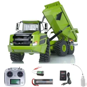 1/14 Metal RC Articulated Truck 6x6 Dumper Car RTR Model A40G Remote Control Construction Vehicles Hydraulic Lifting Tipper Sound Light Brushless Pump Gift Toys for Adult