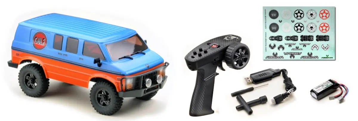 1:18 EVO Crawler "Rock Van V2" 2-Gear blue/orange RTR