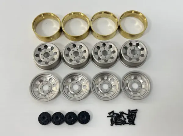 1.2"" Steel Bead Lock Wheels - silver (4)