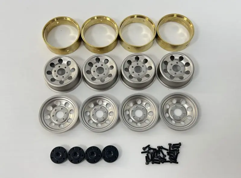 1.2"" Steel Bead Lock Wheels - silver (4)
