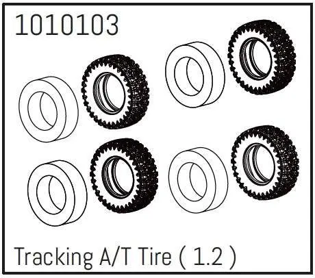 1.2" Tracking A/T Tire - PRO Crawler 1:18 (4)
