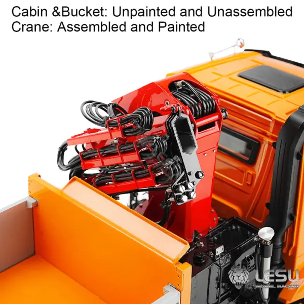 LESU 3348 8X8 RC Hydraulic Dump Truck 3-Ways 1/14 Remote Control Crane Tipper