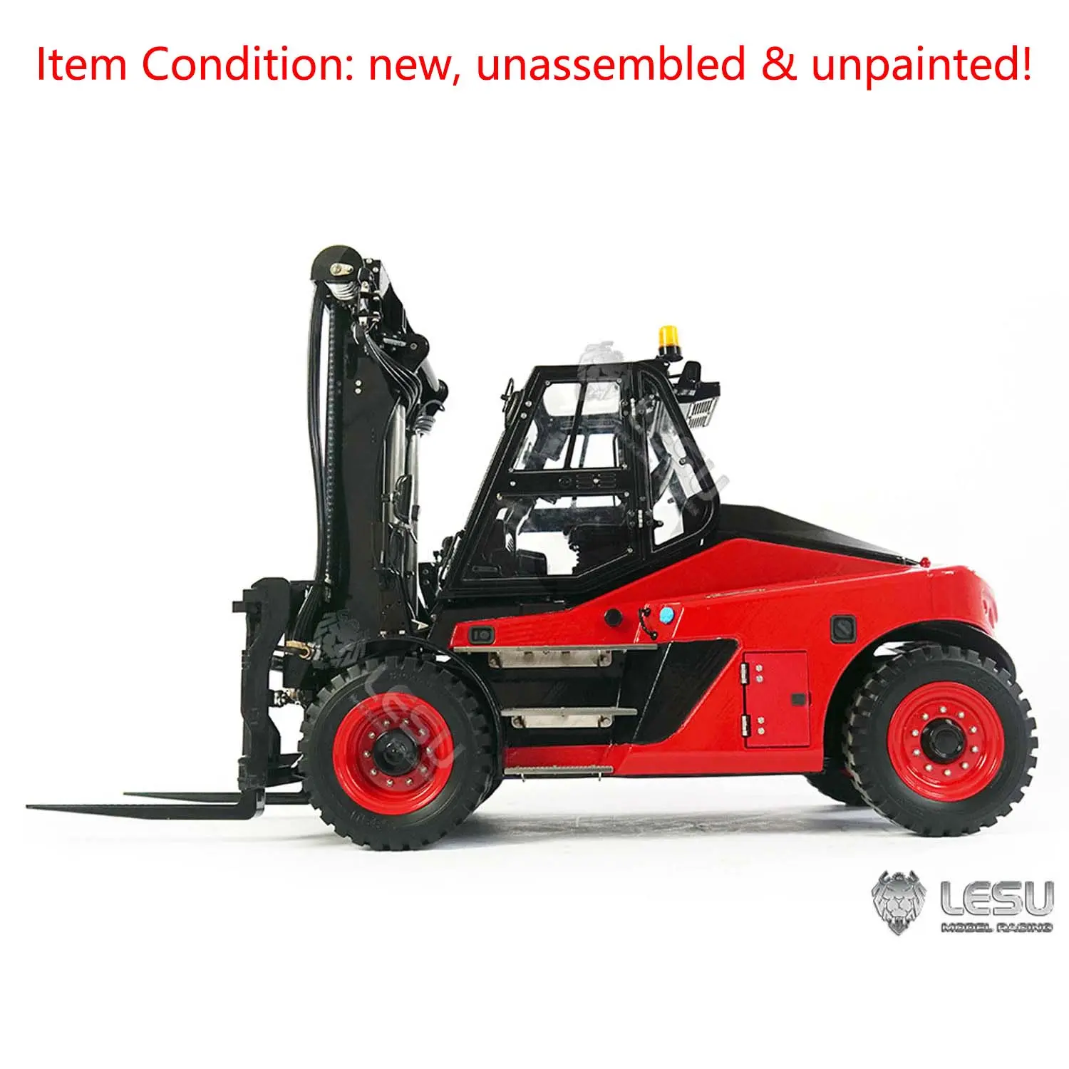 LESU 1/14 RC Hydraulic Painted Assembled RC forklift Metal Aoue-LD160S Remote Control Wheeled Car Sound Light System Model