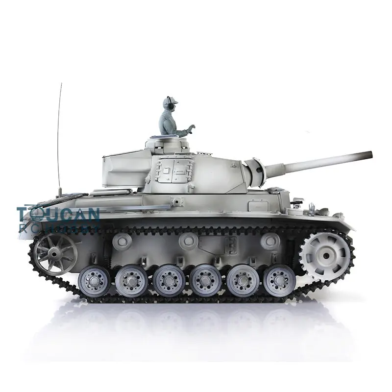 Henglong 1/16 7.0 Customized Panzer III L RTR RC Tank 3848 w/ 360Degrees Rotating Turret Metal Tracks Idler Sproket Road Wheels