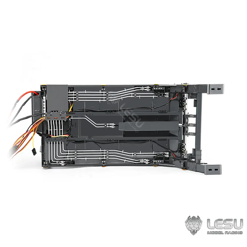 LESU Metal 1/14 RC Hydraulic Swing Arm Garbage Truck 4X4 Skip Loader RTR TGS Car Assembled Electric Wireless Control Model 3-Speed