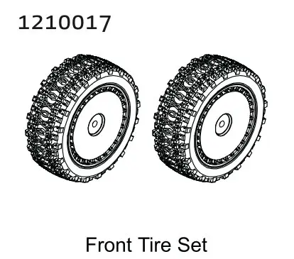 Front Pre-Glued Tire Set - Buggy (2)