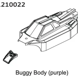 PVC Buggy Shell - Purple + Stickers