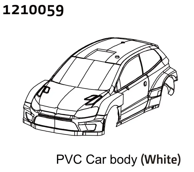 Pc Rally Body Shell - Blue + Stickers