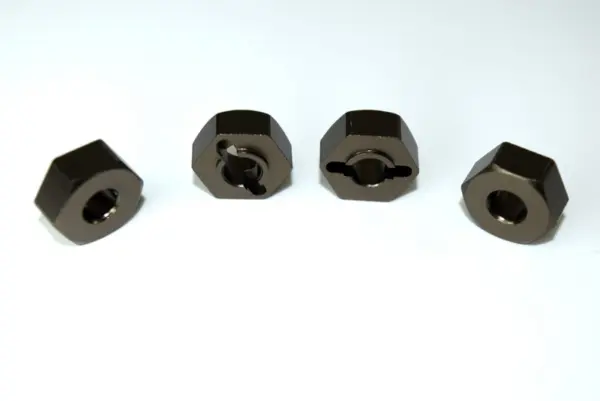 Aluminum Wheel Hex Hub (4) RTR/Bl