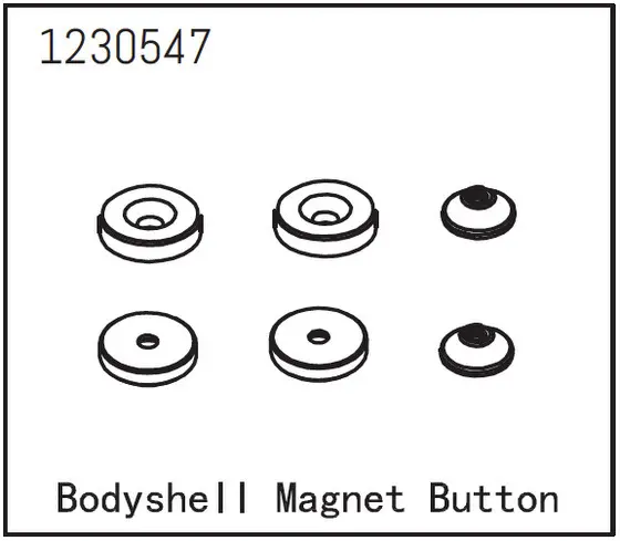 Bodyshell Magnet Button
