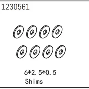 Shims 6*2.5*0.5 (8)