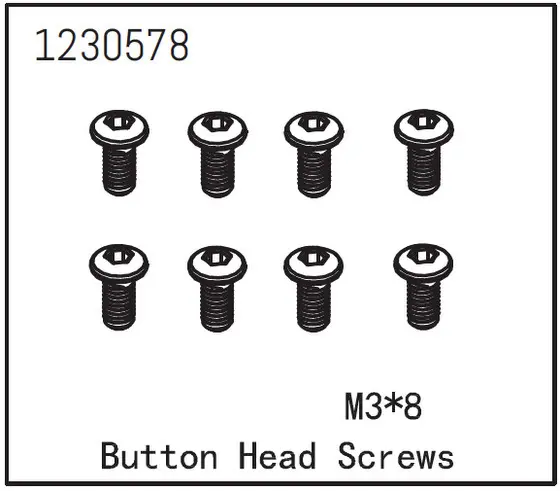 Button Head Screw M3*8 (8)