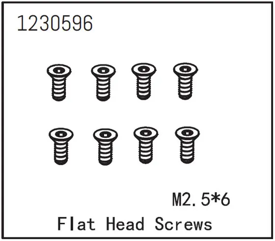 Flat Head Screw m2.5*6 (8)