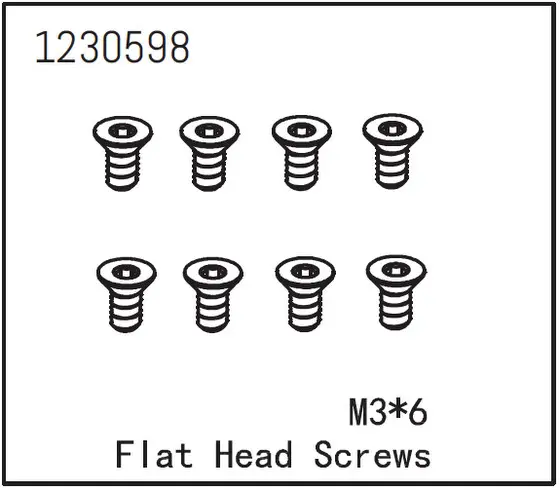 Flat Head Screw M3*6 (8)