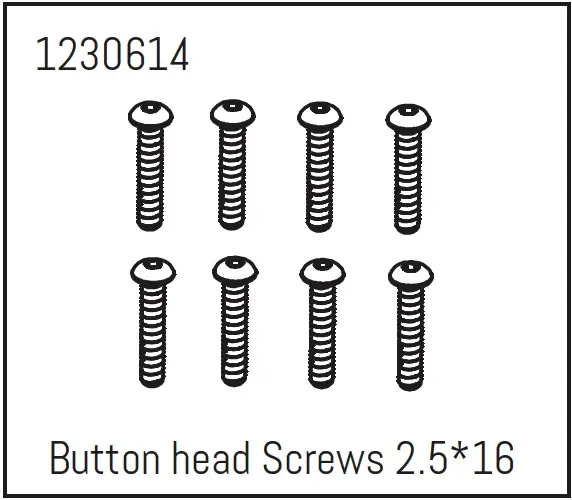 Button Head Screw m2.5*14 (8)