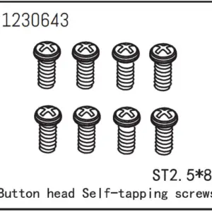 Button Head Screws - Selftapping m2.5*8 (8)