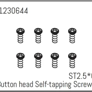 Button Head Screws - Selftapping m2.5*6 (8)