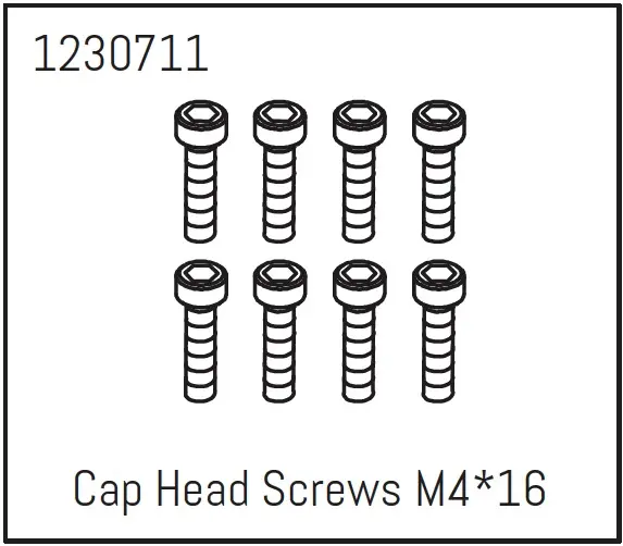 Cap Head Screws M4*16 (8) - Khamba