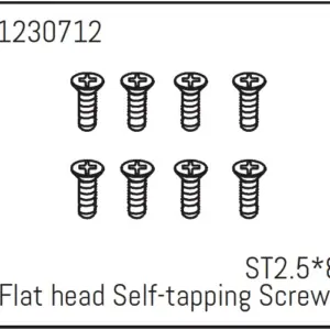 Flat Head Self-Tapping Screws st2.5*8 (8) - Khamba