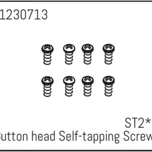 Button Head Self-Tapping Screws St2*4 (8) - Khamba