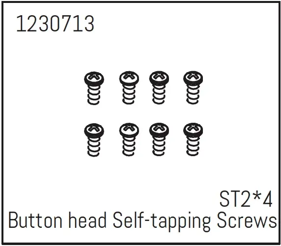 Button Head Self-Tapping Screws St2*4 (8) - Khamba