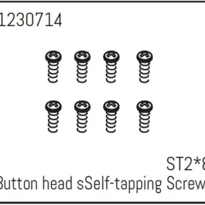 Button Head Self-Tapping Screws St2*8 (8) - Khamba