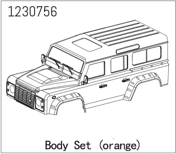 Hard Plastic Body Set (Orange) - Landi