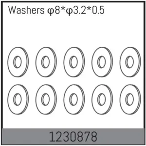 8*3.2*0.5 Washers (10)