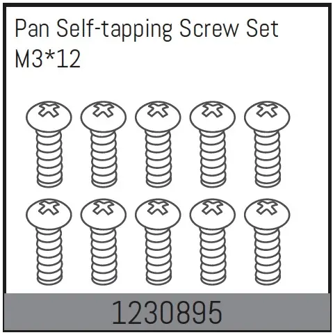 M3*12 Pan Self-Tapping Screw Set (10)