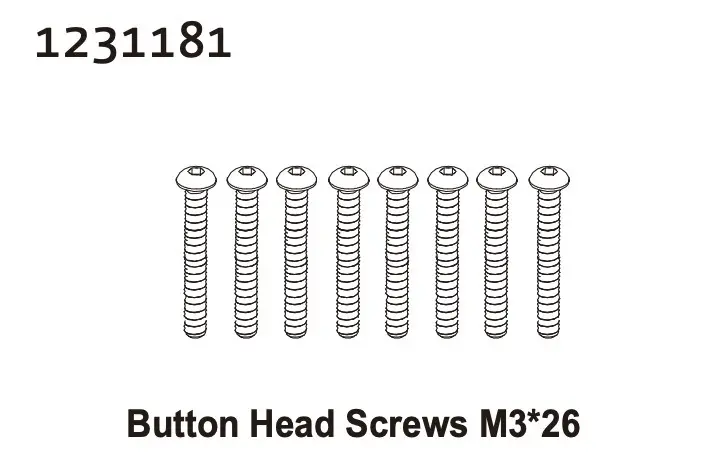 Button Head Screw M3*26 (8)