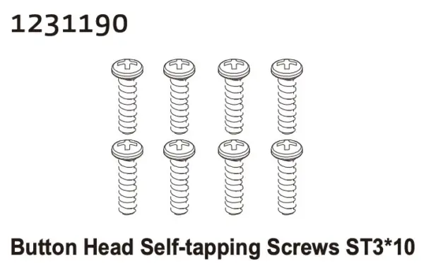 Button Head Taping Screw St3*10 (8)