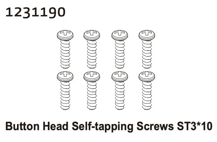 Button Head Taping Screw St3*10 (8)