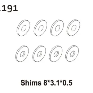 Shims 8*3.1*0.5 (6)