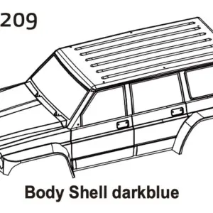 Body Shell Darkblue cr4.4 Patrol