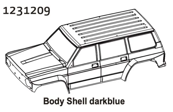 Body Shell Darkblue cr4.4 Patrol