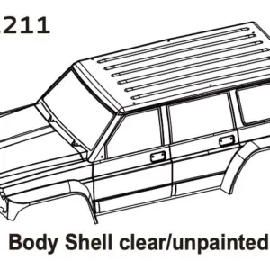 Body Shell Clear/Unpainted cr4.4 Patrol