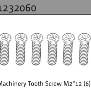 Machinery Tooth Screw M2*12 (6)
