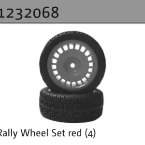 Rally Wheel Set Red (4)