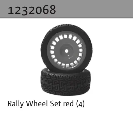 Rally Wheel Set Red (4)