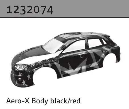 Aero-X Body Black/Red (Without Sticker)