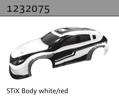 Sti-X Body White/Red (Without Sticker)